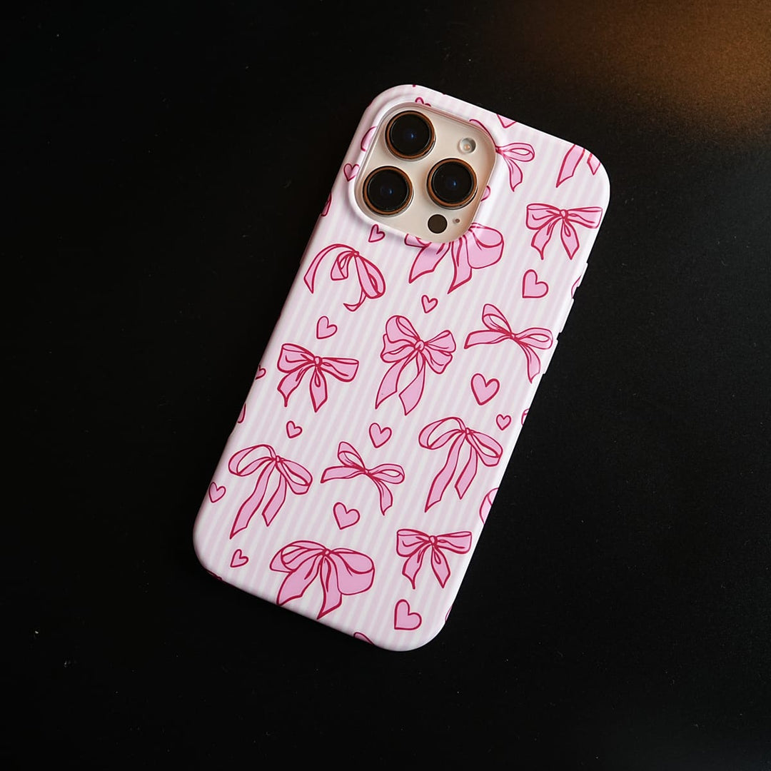 FRATO luxury Case Pink Ribbon Case for iPhone Series | Heart Designer Cover