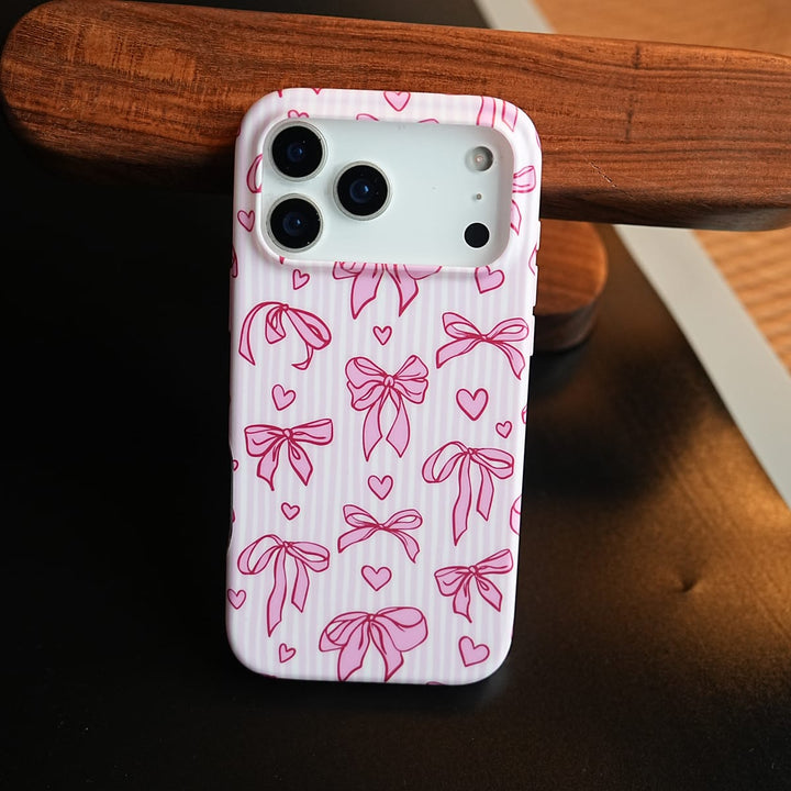 FRATO luxury Case Pink Ribbon Case for iPhone Series | Heart Designer Cover
