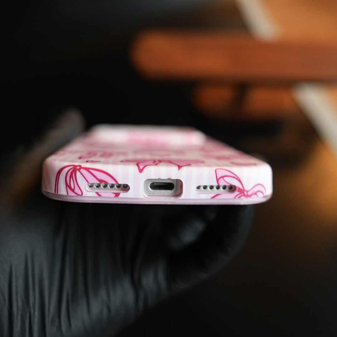 FRATO luxury Case Pink Ribbon Case for iPhone Series | Heart Designer Cover