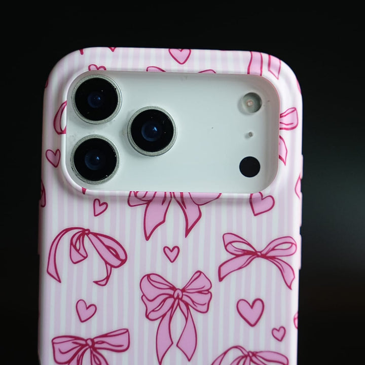 FRATO luxury Case Pink Ribbon Case for iPhone Series | Heart Designer Cover