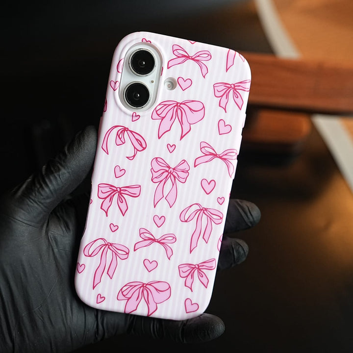 FRATO luxury Case Pink Ribbon Case for iPhone Series | Heart Designer Cover