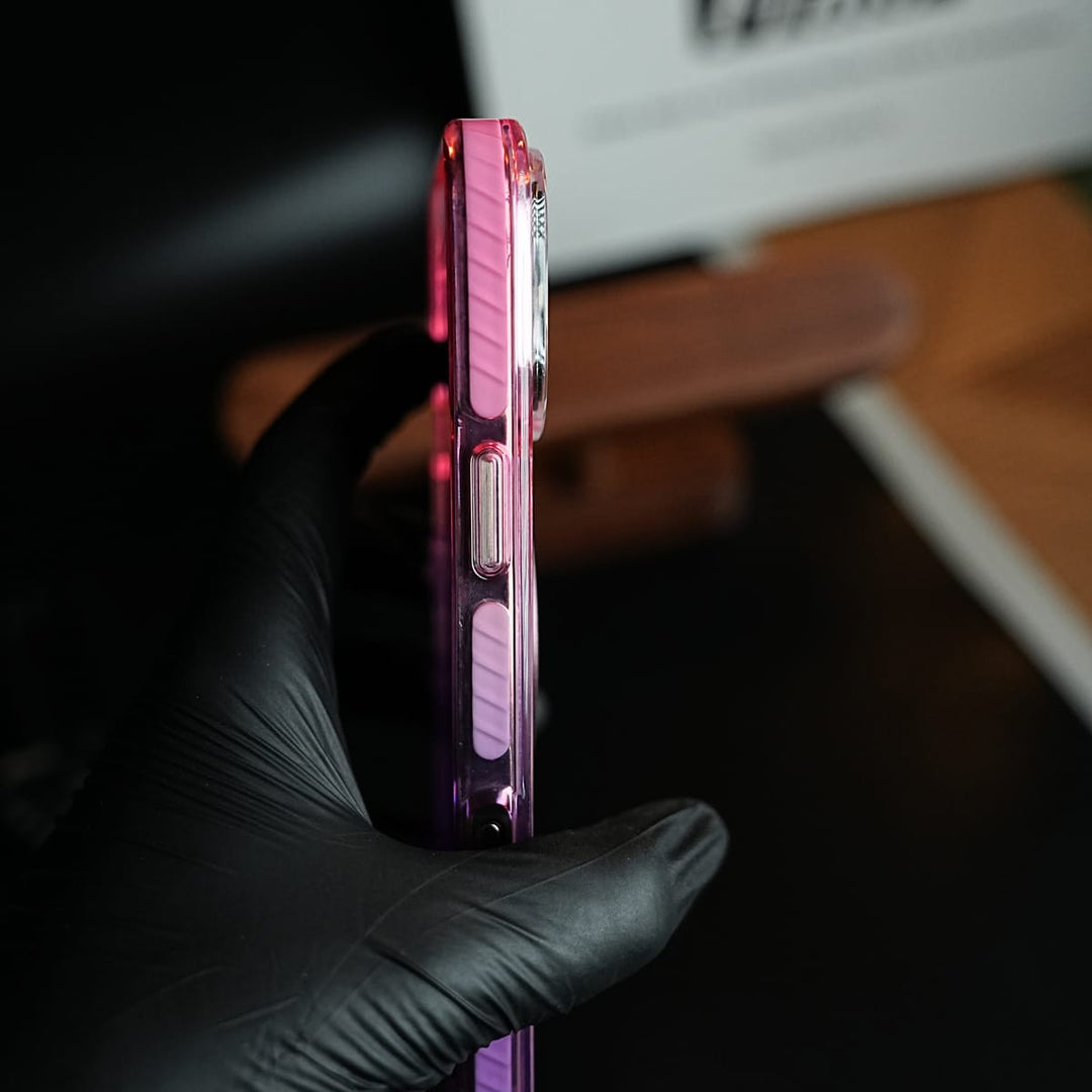 FRATO luxury Case Two-Tone Clear Case for iPhone Series | Rotating Ring Stand