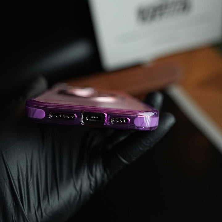 FRATO luxury Case Two-Tone Clear Case for iPhone Series | Rotating Ring Stand