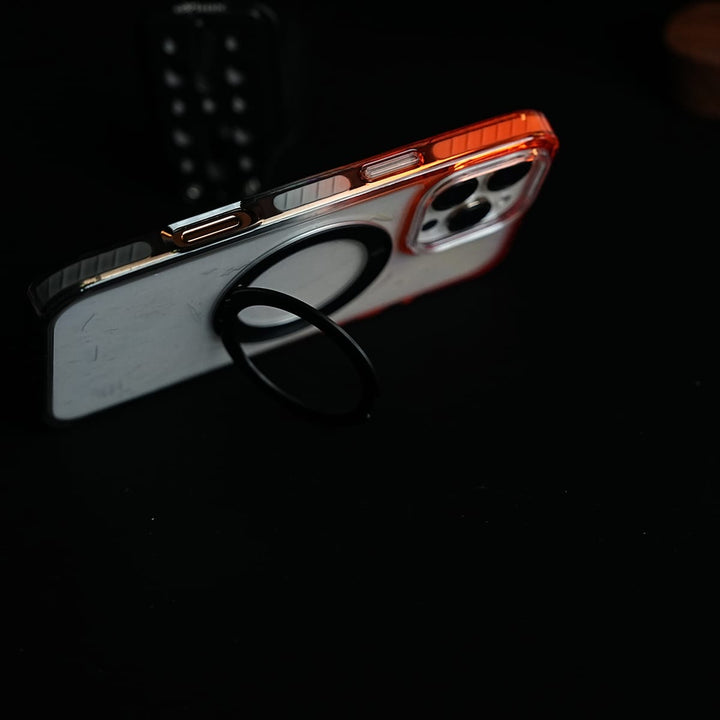 FRATO luxury Case Two-Tone Clear Case for iPhone Series | Rotating Ring Stand