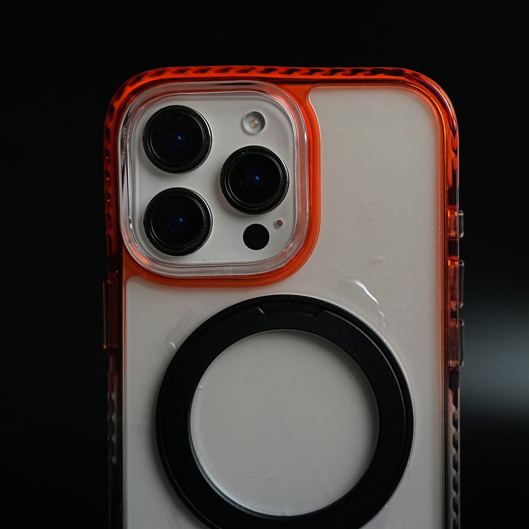 FRATO luxury Case Two-Tone Clear Case for iPhone Series | Rotating Ring Stand