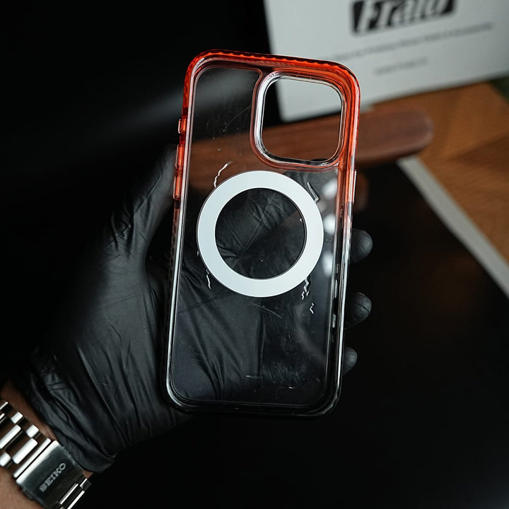 FRATO luxury Case Two-Tone Clear Case for iPhone Series | Rotating Ring Stand