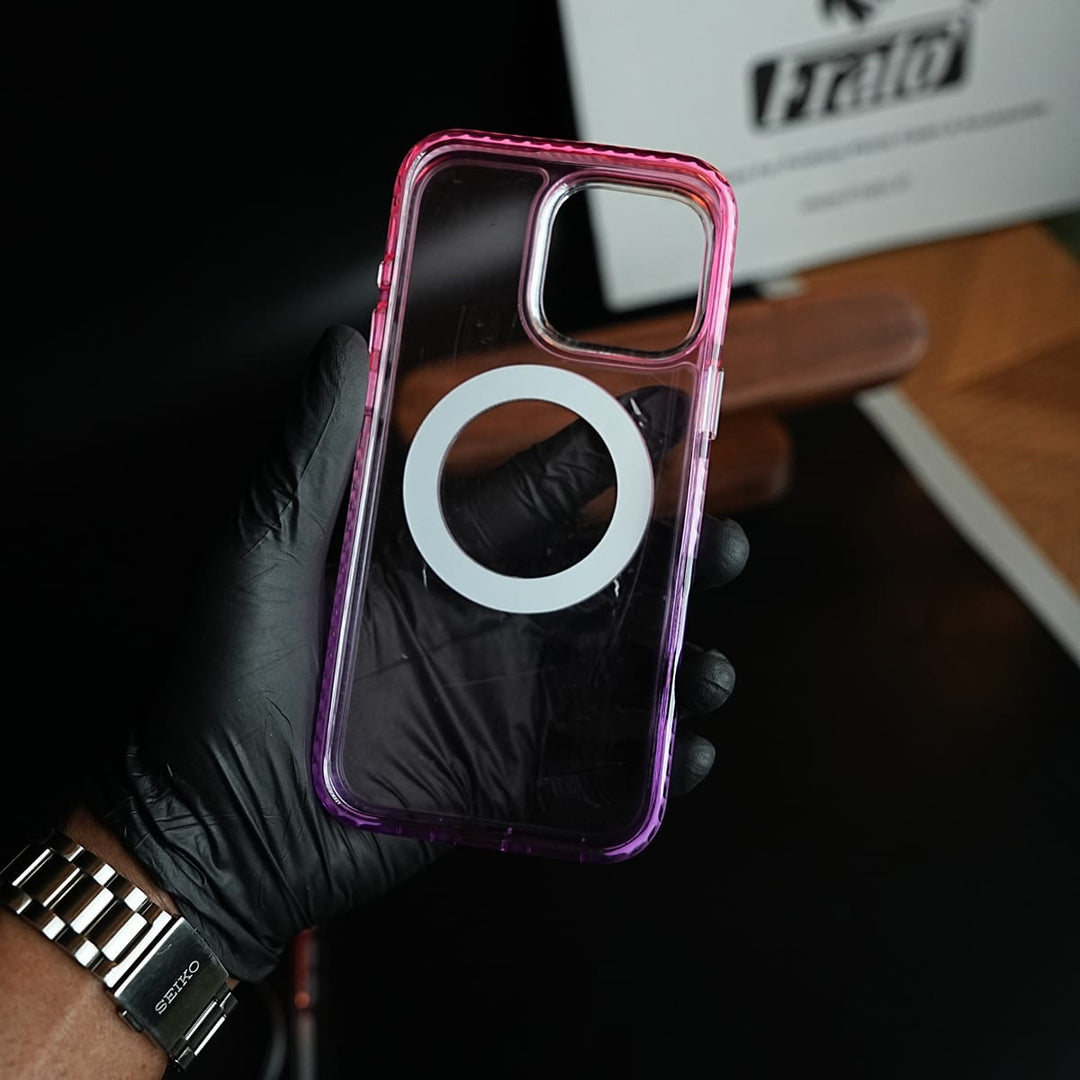 FRATO luxury Case Two-Tone Clear Case for iPhone Series | Rotating Ring Stand