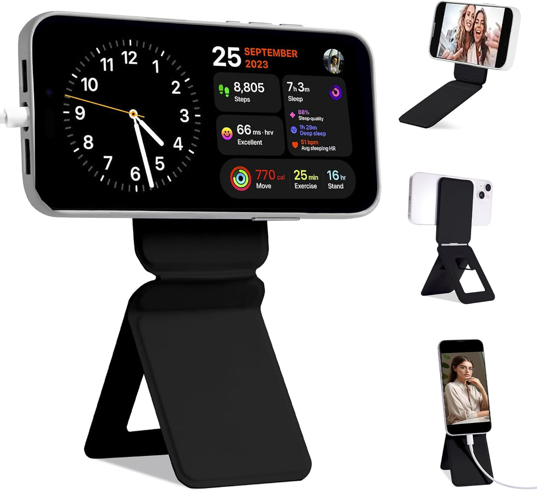 FRATO Mobile Stand Black FRATO Strong Magnets MagSafe Tripod Phone Stand Pocket-Size Selfie Stick