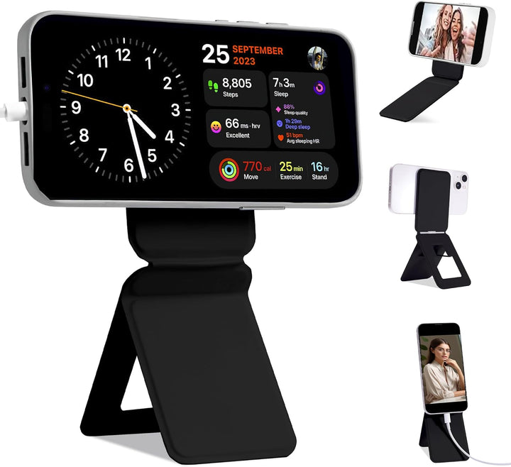 FRATO Mobile Stand Black FRATO Strong Magnets MagSafe Tripod Phone Stand Pocket-Size Selfie Stick