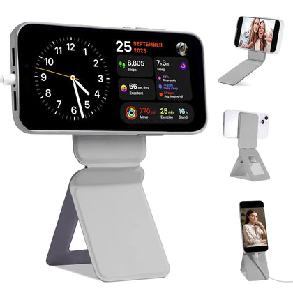FRATO Mobile Stand Gray FRATO Strong Magnets MagSafe Tripod Phone Stand Pocket-Size Selfie Stick