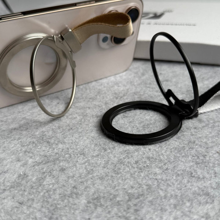 FRATO Mobile Stand Magnetic Foldable Finger Ring Hanging Rope Holder Rotatable Phone Stand