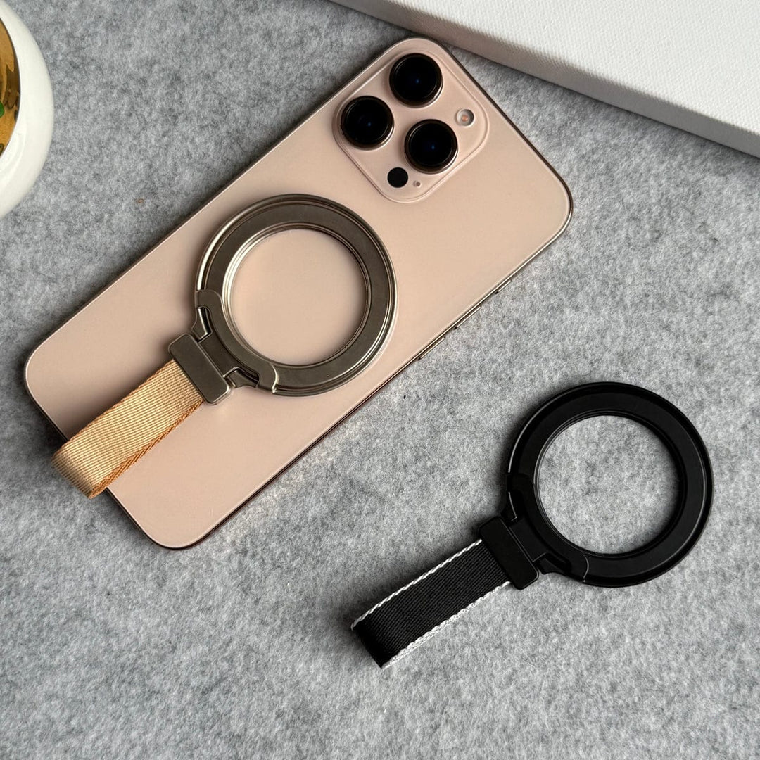 FRATO Mobile Stand Magnetic Foldable Finger Ring Hanging Rope Holder Rotatable Phone Stand