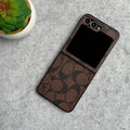 Samsung Galaxy Z Flip 6 Luxury CC Brand PU Leather Design Case Cover