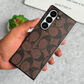Samsung Galaxy Z Fold 5 Luxury CC Brand PU Leather Design Case Cover