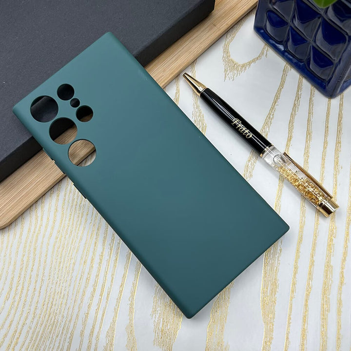 FRATO No Advertising Green Samsung S23 Ultra Soft Silicone Case Cover