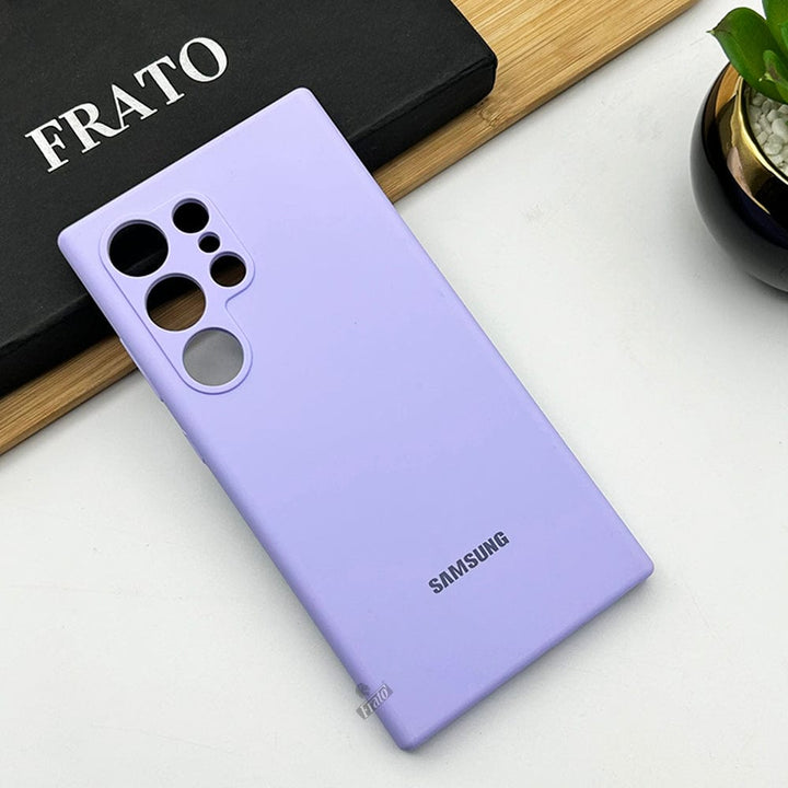 FRATO No Advertising Lavender Samsung Galaxy S23 Ultra Soft Silky Liquid Silicone Case Cover