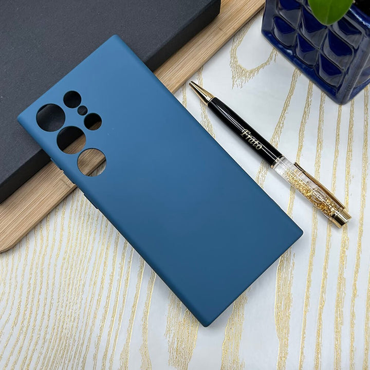 FRATO No Advertising Royal Blue Samsung S23 Ultra Soft Silicone Case Cover