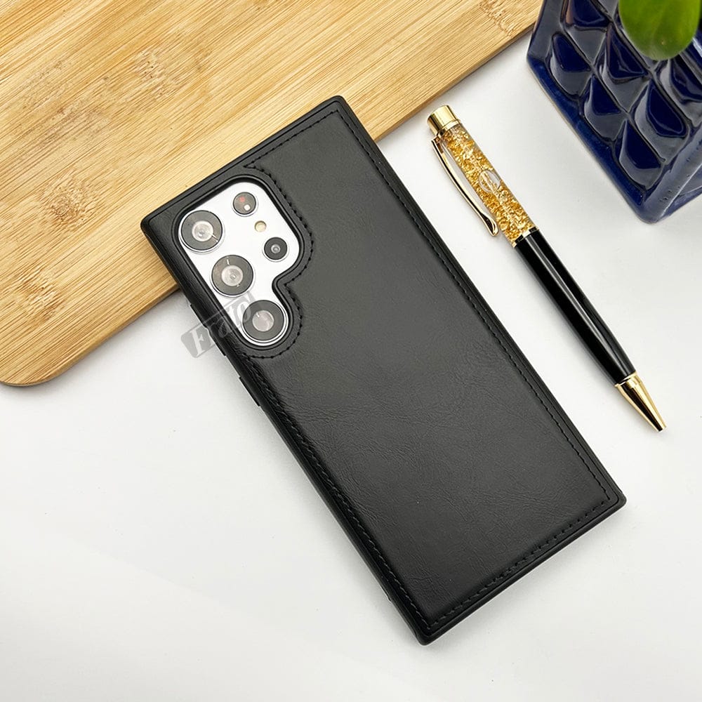 FRATO No Advertising Samsung Galaxy S23 Series Luxury PU Leather Back Cover