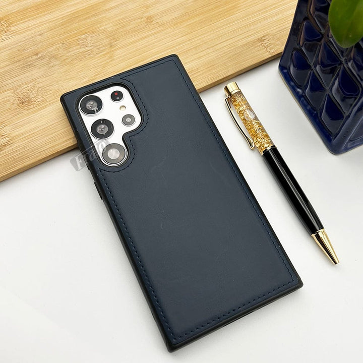 FRATO No Advertising Samsung Galaxy S23 Series Luxury PU Leather Back Cover