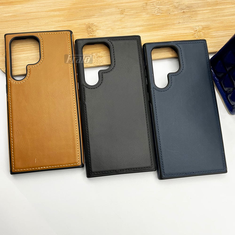 FRATO No Advertising Samsung Galaxy S23 Series Luxury PU Leather Back Cover