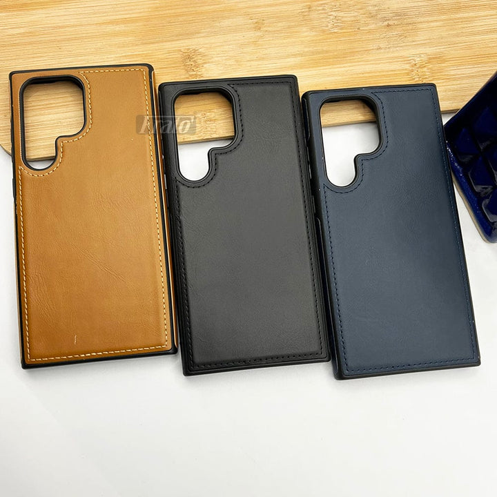 FRATO No Advertising Samsung Galaxy S23 Series Luxury PU Leather Back Cover