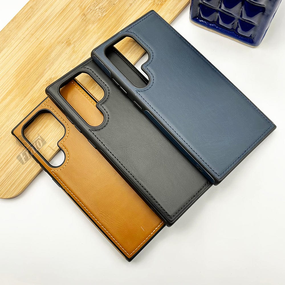 FRATO No Advertising Samsung Galaxy S23 Series Luxury PU Leather Back Cover