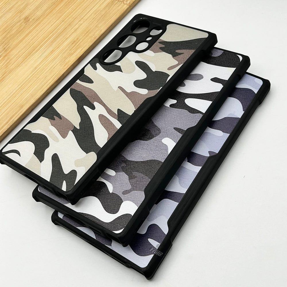 FRATO No Advertising Samsung Galaxy S23 Ultra Military Pattern Bumper Case Cover