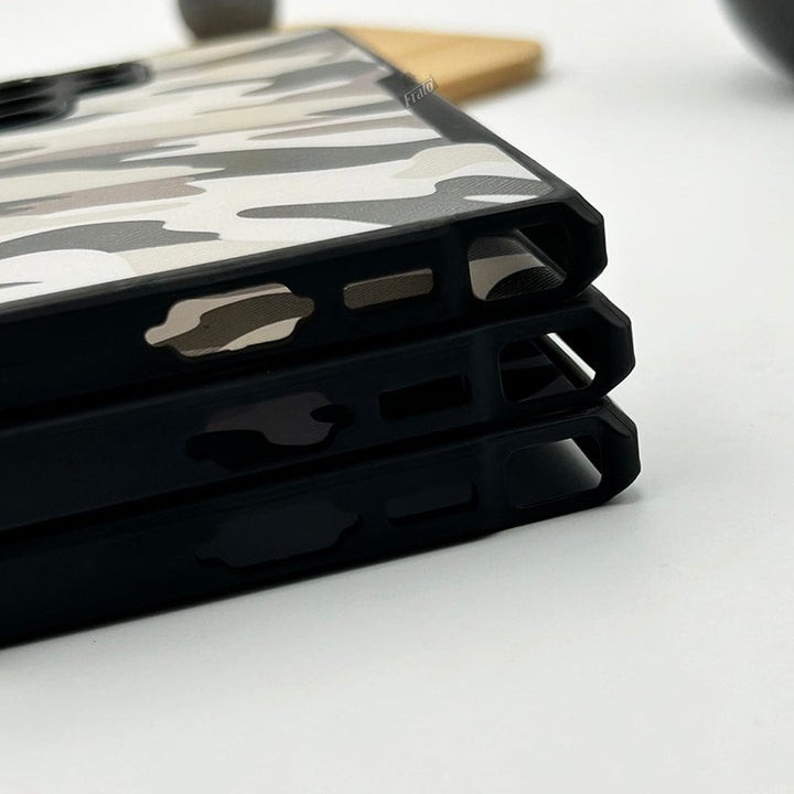 FRATO No Advertising Samsung Galaxy S23 Ultra Military Pattern Bumper Case Cover