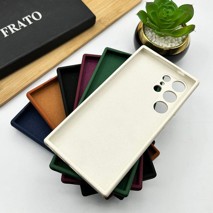 FRATO No Advertising Samsung Galaxy S23 Ultra Soft Silky Liquid Silicone Case Cover