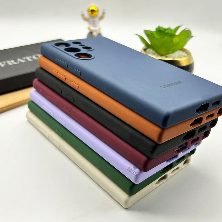 FRATO No Advertising Samsung Galaxy S23 Ultra Soft Silky Liquid Silicone Case Cover