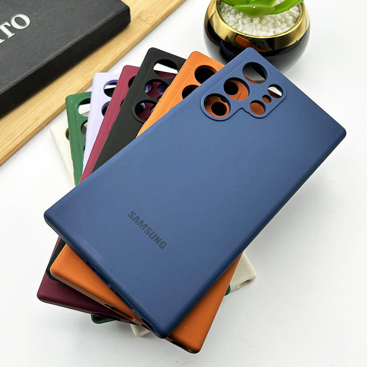 FRATO No Advertising Samsung Galaxy S23 Ultra Soft Silky Liquid Silicone Case Cover