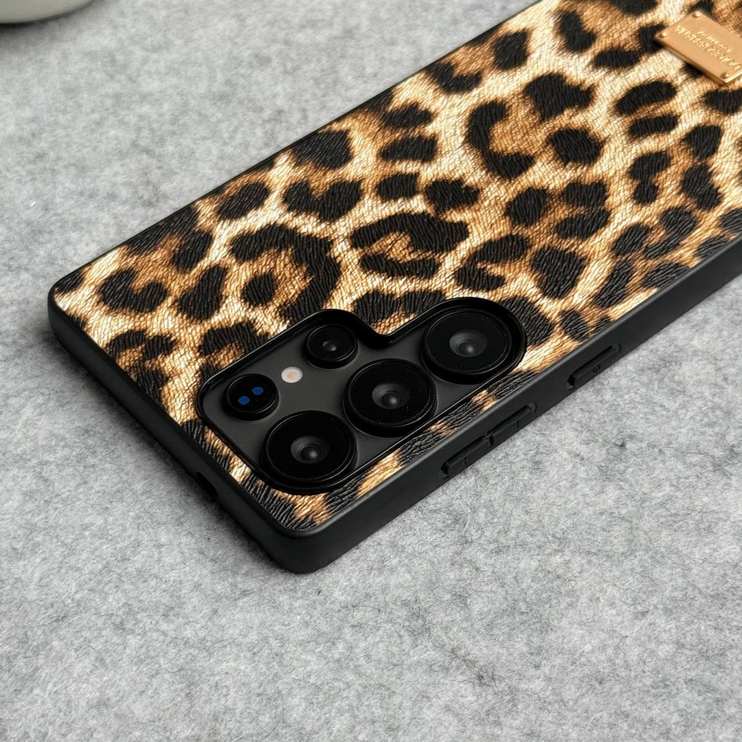 FRATO No Advertising Samsung Galaxy S25 Ultra Luxury DG Leopard Pattern Case Cover