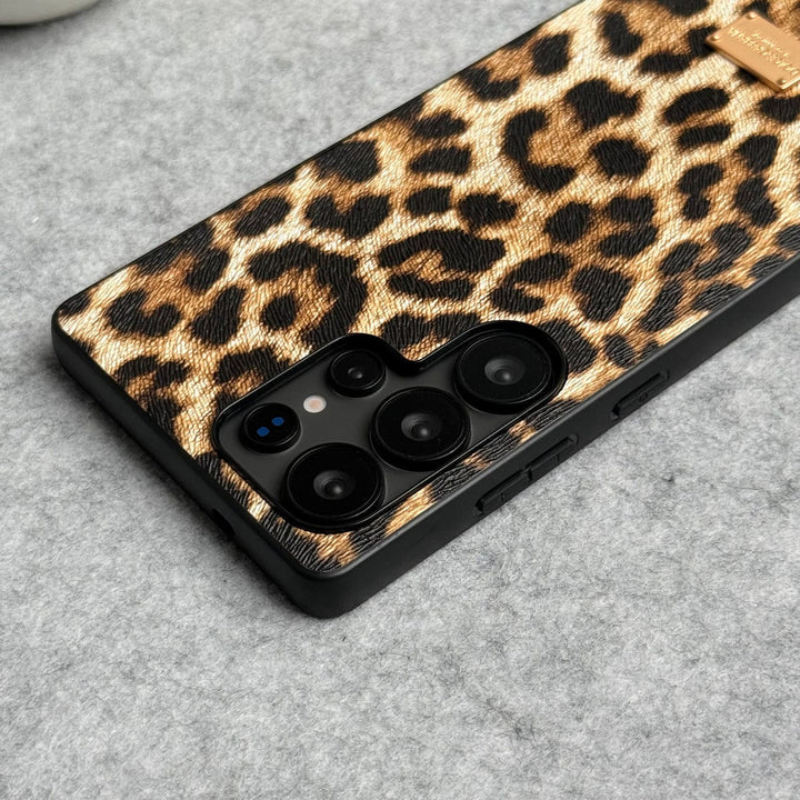 FRATO No Advertising Samsung Galaxy S25 Ultra Luxury DG Leopard Pattern Case Cover