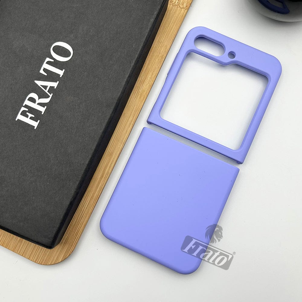 FRATO No Advertising Samsung Galaxy Z Flip 5 Liquid Silicone Case Cover (Lilac)