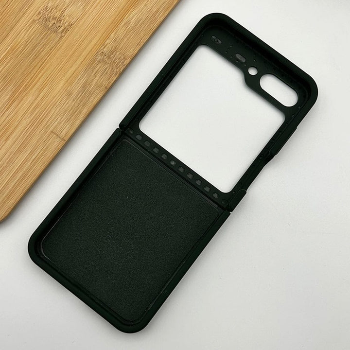 FRATO No Advertising Samsung Galaxy Z Flip 5 Silk Soft Silicone Case Cover (DarkGreen)