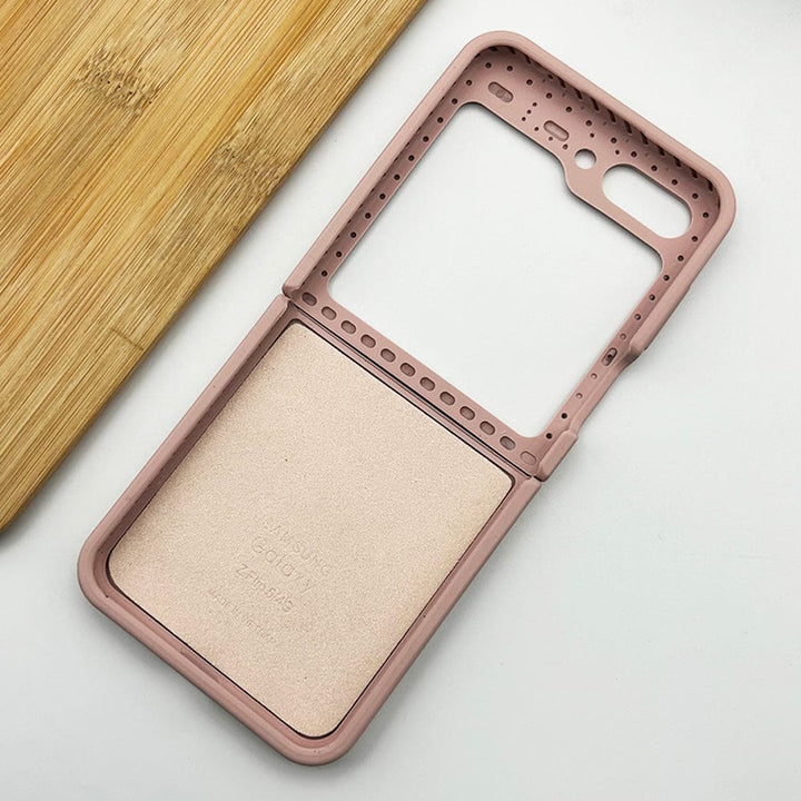 FRATO No Advertising Samsung Galaxy Z Flip 5 Silk Soft Silicone Case Cover (Dusky Pink)