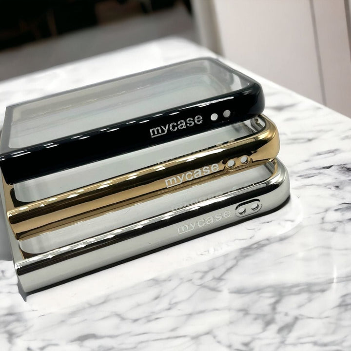 FRATO No Advertising Samsung Galaxy Z Flip 5 Transparent Case Non Yellow Chrome Cover