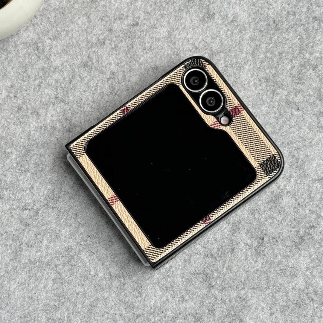 FRATO No Advertising Samsung Galaxy Z Flip 6 Luxury BRY PU Leather Case Cover
