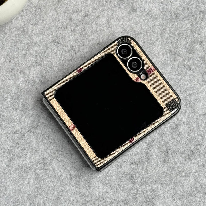 FRATO No Advertising Samsung Galaxy Z Flip 6 Luxury BRY PU Leather Case Cover