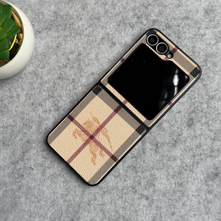 FRATO No Advertising Samsung Galaxy Z Flip 6 Luxury BRY PU Leather Case Cover