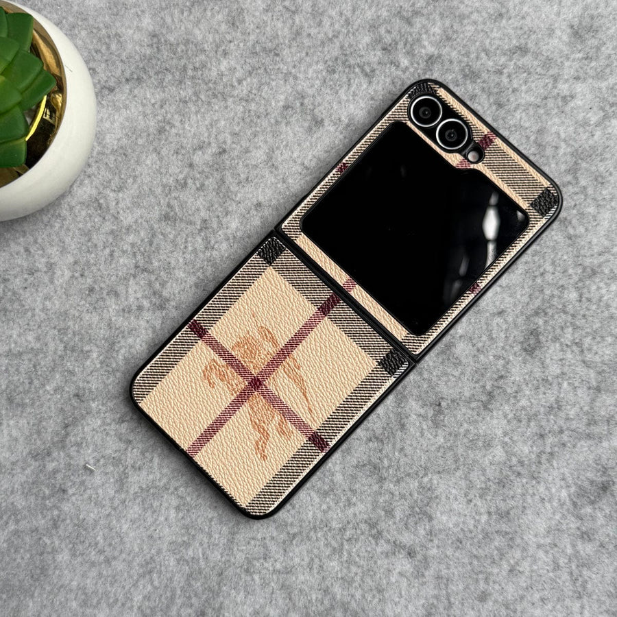 FRATO No Advertising Samsung Galaxy Z Flip 6 Luxury BRY PU Leather Case Cover