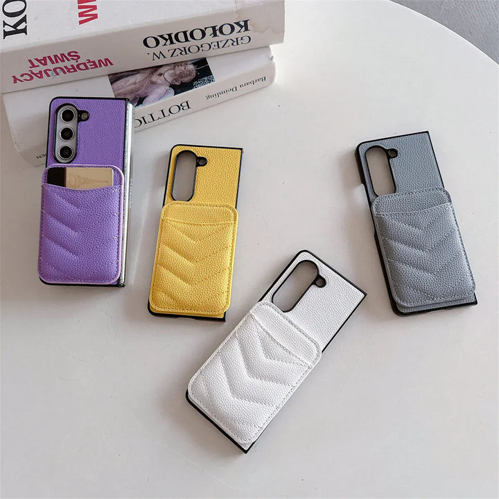 FRATO No Advertising Samsung Galaxy Z Fold 6 Magsafe Case Luxury CC Leather Magnetic Wireless Charging Card Wallet Case