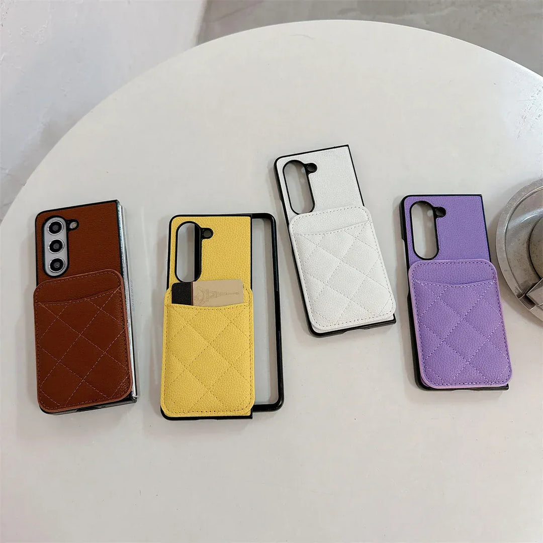 FRATO No Advertising Samsung Galaxy Z Fold 6 Magsafe Case Luxury CC Leather Magnetic Wireless Charging Card Wallet Case