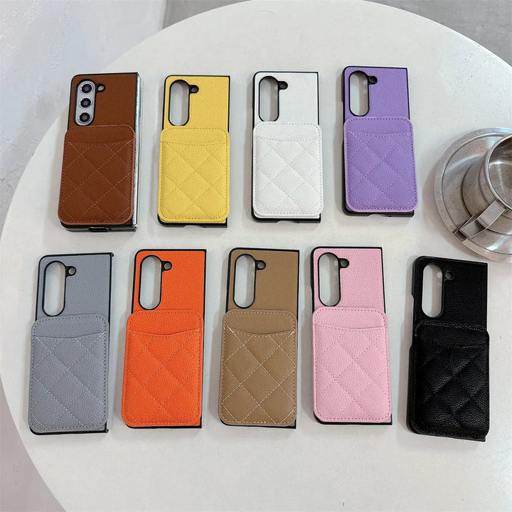 FRATO No Advertising Samsung Galaxy Z Fold 6 Magsafe Case Luxury CC Leather Magnetic Wireless Charging Card Wallet Case