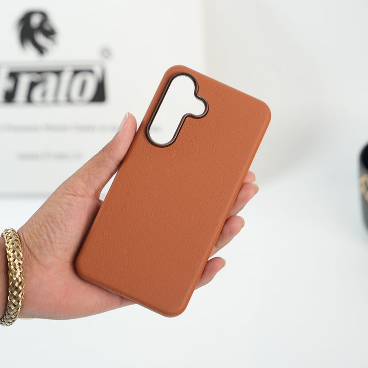 FRATO Samsung Case Galaxy S Series Leather Finish MagSafe Case Cover | Premium Slim Protective Back Cover