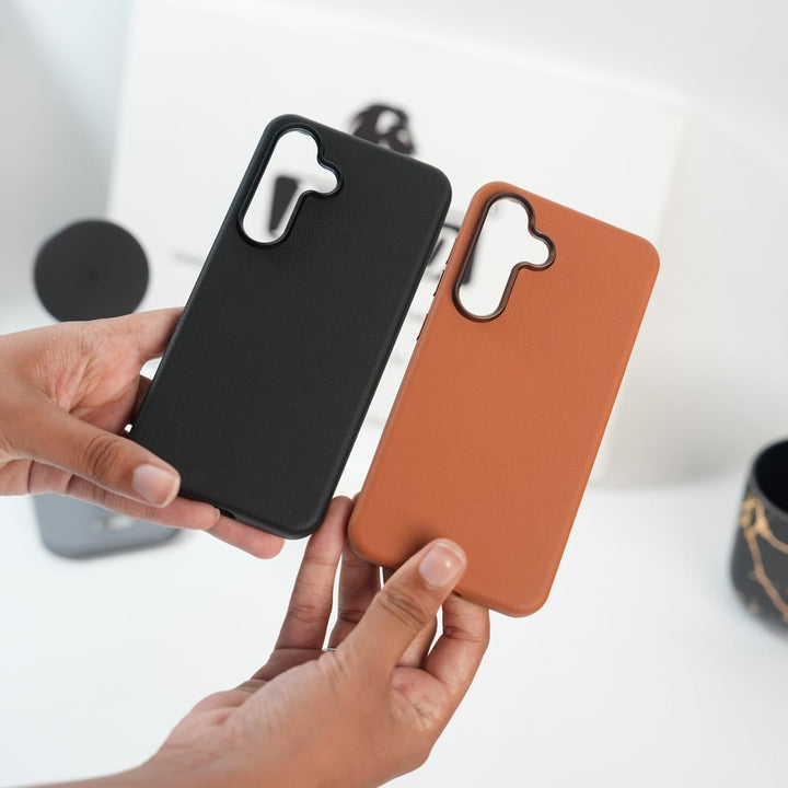 FRATO Samsung Case Galaxy S Series Leather Finish MagSafe Case Cover | Premium Slim Protective Back Cover