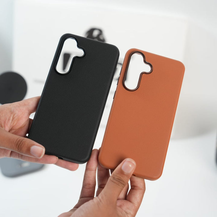 FRATO Samsung Case Galaxy S Series Leather Finish MagSafe Case Cover | Premium Slim Protective Back Cover