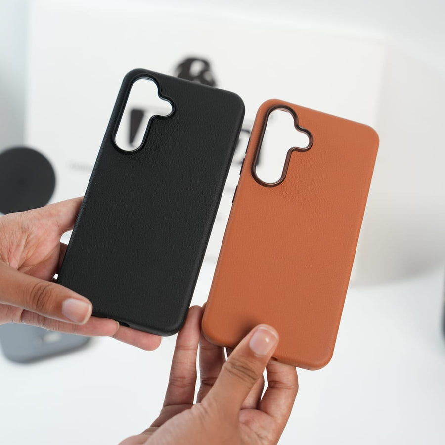 FRATO Samsung Case Galaxy S Series Leather Finish MagSafe Case Cover | Premium Slim Protective Back Cover