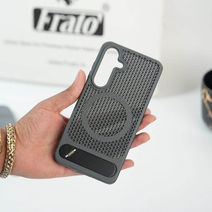 FRATO Samsung Case Galaxy S Series Shredder Style MagSafe Silicone Kickstand Case | Shockproof Protective Cover