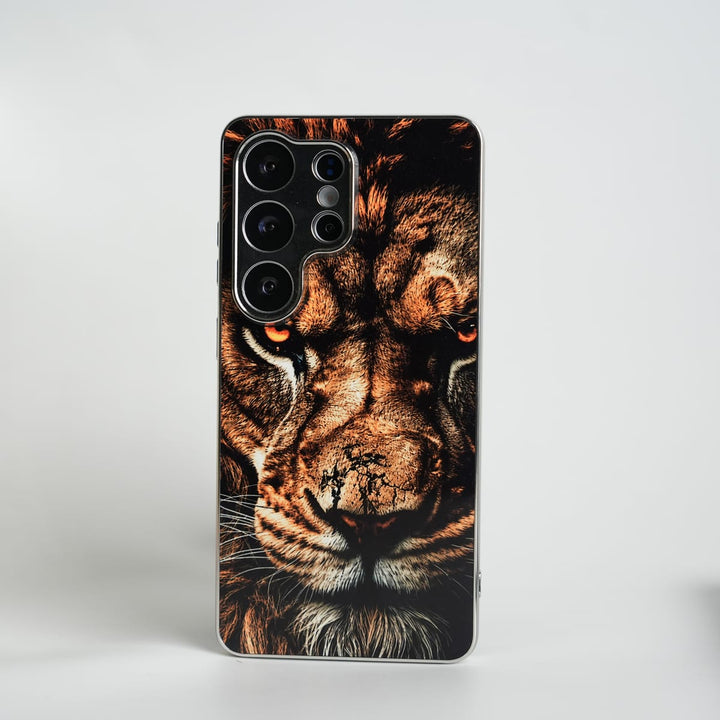 FRATO Samsung Case Galaxy Ultra Series Lion Face Chrome Plated Case